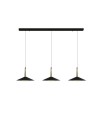 ORION * LÁMPARA LINEAL NEGRO/CUERO 3L LED  24W 3000K